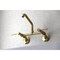 Kingston Brass KS823SB Concord Two-Handle Wall-Mount Kitchen Faucet, Brushed Brass KS823SB - alternate 4